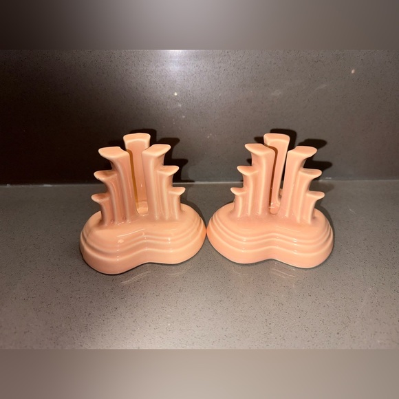 Fiesta Fiestaware set of two pyramid candle holders - Picture 5 of 8